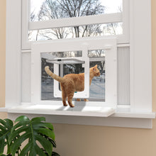 Load image into Gallery viewer, Winter Cat Window Box – Cat Window Perch Catio with Windproof Cover &amp; Cat Door