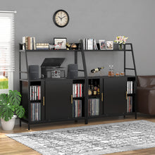 Load image into Gallery viewer, X-Large Record Player Stand, Vinyl Record Storage Cabinet Holds up to 550 Albums