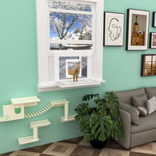 Load image into Gallery viewer, Winter Cat Window Box – Cat Window Perch Catio with Windproof Cover &amp; Cat Door