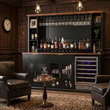 Load image into Gallery viewer, 84-Inch Home Bar Cabinet, Back Bar Hutch with Fridge Space, TV Opening
