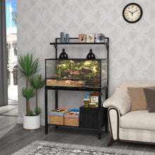 Load image into Gallery viewer, 40-50 Gallon Fish Tank Stand with Plant Shelf Metal Aquarium Stand with Cubby Storage