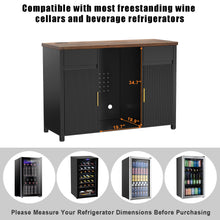 Load image into Gallery viewer, Coffee Bar Cabinet with Fridge Space, Mini Fridge Cabinet，Buffet Sideboard，53.2&quot;L