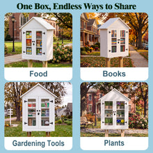 Load image into Gallery viewer, GDLF PVC Blessing Box &amp; Outdoor Library, 3-Tier Cabinet for Food Donations, Book Exchanges and Community Sharing, White
