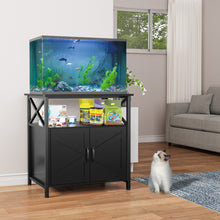 Load image into Gallery viewer, 20-29 Gallon Fish Tank Stand, Aquarium Stand with Cat Litter Box Enclosure, Black
