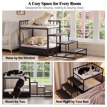 Load image into Gallery viewer, GDLF Dog Bunk Beds for Large Dogs, Dog Window Perch &amp; Bedside Pet Bed