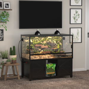 48"x24" Reptile Tank Stand for 120–230 Gallon Terrariums with Storage