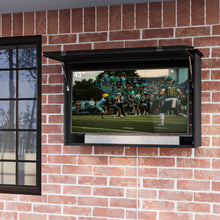Load image into Gallery viewer, GDLF Outdoor TV Enclosure, 43-Inch Solid Wood Weatherproof TV Cover with Heavy-Duty Single-Arm Mount (Fits 32-43 inch), Black