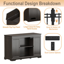 Load image into Gallery viewer, GDLF TV Lift Cabinet, Hidden Motorized Television Lift Cabinet for 55-65&quot; TVs with Storage and Remote Control, Modern Walnut