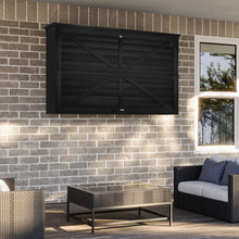 Load image into Gallery viewer, GDLF Outdoor TV Enclosure, 65 Inch Solid Wood Weatherproof TV Cabinet with Premium Dual-Arm Mount (Fits 60 to 65&quot; TVs), Black