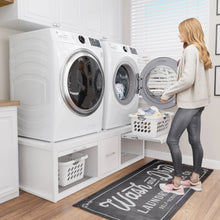 Load image into Gallery viewer, GDLF Washer and Dryer Pedestals, Universal Washer and Dryer Stand with Pull-Out Shelf,White