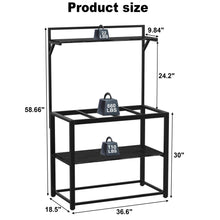 Load image into Gallery viewer, 40-50 Gallon Fish Tank Stand with Plant Shelf Aquarium Stand with Storage Shelf