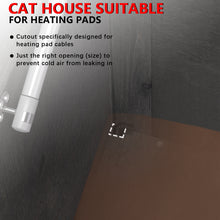 Load image into Gallery viewer, GDLF Outdoor Feral Cat House Heated 100% Insulated All-Round Foam Weatherproof 34.5&quot;X21.5&quot;x27.2&quot;