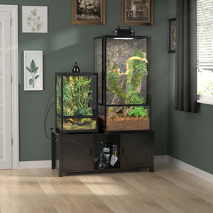 48"x24" Reptile Tank Stand for 120–230 Gallon Terrariums with Storage