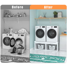 Load image into Gallery viewer, Washer Dryer Pedestals with Pull-Out Shelves for 24-Inch Sets, White