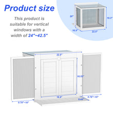 Load image into Gallery viewer, GDLF Cat Window Box,Window Catio Fits Double Hung Windows 24&quot; to 42.5&quot; Wide Waterproof