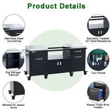 Load image into Gallery viewer, Outdoor Grill Table for 2XL Big Green Egg,Big Joe,Primo XL,Waterproof Cover Included