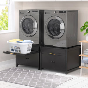 GDLF Laundry Pedestal Heavy Duty Metal Washer Dryer Pedestal 29" Universal Fit Anti-Vibration Washing Machine Stand