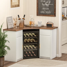 Load image into Gallery viewer, Corner Bar Cabinet with Fridge Space, Corner Coffee Bar Station for Home