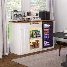 Load image into Gallery viewer, Snack Bar Cabinet with Fridge Space, Snack Organizer with Storage for Home Theater