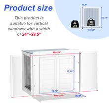 Load image into Gallery viewer, Cat Window Box,Window Catio Fits Double Hung Windows 24&quot; to 39.5&quot; Wide  Mosquito Proof