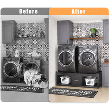 Load image into Gallery viewer, GDLF Washer and Dryer Pedestals, Universal Washer and Dryer Stand with Pull-Out Shelf, Black