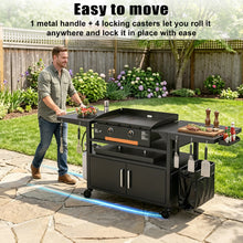 Load image into Gallery viewer, GDLF Grill Table for Blackstone 28" &amp; 36", Metal Outdoor Grill Cart with Storage Cabinet