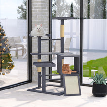 Load image into Gallery viewer, GDLF Outdoor Cat Tree, 67&#39;&#39; Weatherproof Wood Cat Tree Tower for Large Cats with Condo and Scratching Posts, Perches