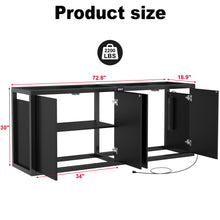 Load image into Gallery viewer, 125-150 Gallon Fish Tank Stand, Heavy Duty Metal Aquarium Stand with Power Outlet (Stand Only)