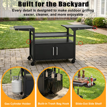 Load image into Gallery viewer, GDLF Grill Table for Blackstone 28" &amp; 36", Metal Outdoor Grill Cart with Storage Cabinet