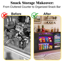 Load image into Gallery viewer, 70.1" Snack Bar Cabinet with Fridge Space for Home Theater with LED Lights, Black
