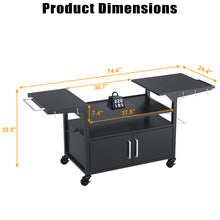 Load image into Gallery viewer, GDLF Grill Table for Blackstone 28" &amp; 36", Metal Outdoor Grill Cart with Storage Cabinet