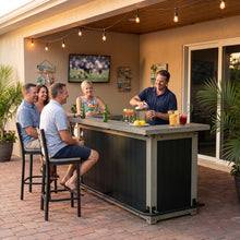 Load image into Gallery viewer, Outdoor Bar Cabinet with Fridge Space, Patio Backyard Bar with Storage, 81.7"W x 33.5"D