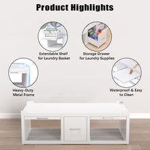 Load image into Gallery viewer, GDLF Washer and Dryer Pedestals, Universal Washer and Dryer Stand with Pull-Out Shelf,White