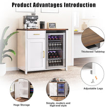 Load image into Gallery viewer, Coffee Bar with Mini Fridge Space, Mini Fridge Cabinet Stand for Dorm, Kitchen or Office