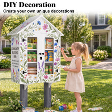 Load image into Gallery viewer, GDLF PVC Blessing Box &amp; Outdoor Library, 3-Tier Cabinet for Food Donations, Book Exchanges and Community Sharing, White