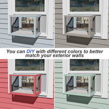 Load image into Gallery viewer, Cat Window Box,Window Catio Fits Double Hung Windows 24&quot; to 39.5&quot; Wide  Mosquito Proof