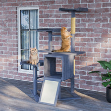 Load image into Gallery viewer, GDLF Outdoor Cat Tree, 67&#39;&#39; Weatherproof Wood Cat Tree Tower for Large Cats with Condo and Scratching Posts, Perches