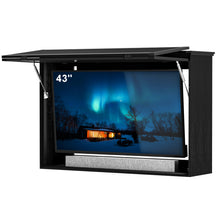 Load image into Gallery viewer, GDLF Outdoor TV Enclosure, 43-Inch Solid Wood Weatherproof TV Cover with Heavy-Duty Single-Arm Mount (Fits 32-43 inch), Black