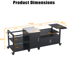 Load image into Gallery viewer, Outdoor Grill Cart for XL Big Green Egg and 28"/36" Blackstone Griddle