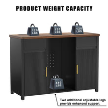 Load image into Gallery viewer, Coffee Bar Cabinet with Fridge Space, Mini Fridge Cabinet，Buffet Sideboard，53.2&quot;L