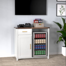 Load image into Gallery viewer, Coffee Bar with Mini Fridge Space, Mini Fridge Cabinet Stand for Dorm, Kitchen or Office