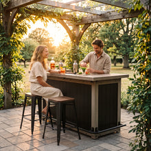 Load image into Gallery viewer, Outdoor Bar Cabinet with Fridge Space, Patio Backyard Bar with Storage, 81.7"W x 33.5"D