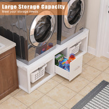 Load image into Gallery viewer, GDLF Washer and Dryer Pedestals, Universal Washer and Dryer Stand with Pull-Out Shelf,White