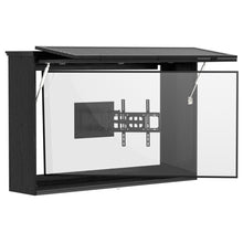 Load image into Gallery viewer, GDLF Outdoor TV Enclosure, 65 Inch Solid Wood Weatherproof TV Cabinet with Premium Dual-Arm Mount (Fits 60 to 65&quot; TVs), Black