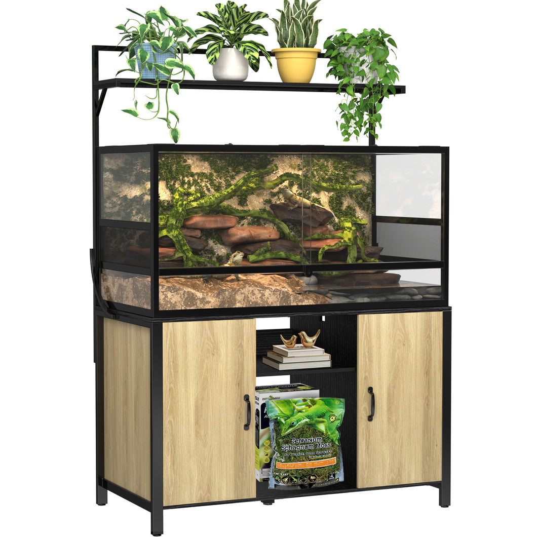 Reptile Tank Stand Terrarium Stand with Accessories Storage 48