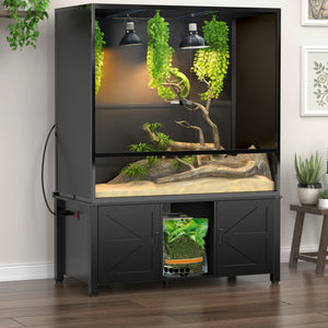 48"x24" Reptile Tank Stand for 120–230 Gallon Terrariums with Storage
