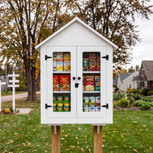 Load image into Gallery viewer, GDLF PVC Blessing Box &amp; Outdoor Library, 3-Tier Cabinet for Food Donations, Book Exchanges and Community Sharing, White