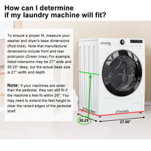 Load image into Gallery viewer, GDLF Laundry Pedestal Heavy Duty Metal Washer Dryer Pedestal 29&quot; Universal Fit Anti-Vibration Washing Machine Stand