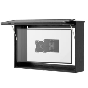 GDLF Outdoor TV Enclosure, 43-Inch Solid Wood Weatherproof TV Cover with Heavy-Duty Single-Arm Mount (Fits 32-43 inch), Black