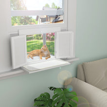 Load image into Gallery viewer, Cat Window Box,Window Catio Fits Double Hung Windows 24&quot; to 39.5&quot; Wide  Mosquito Proof